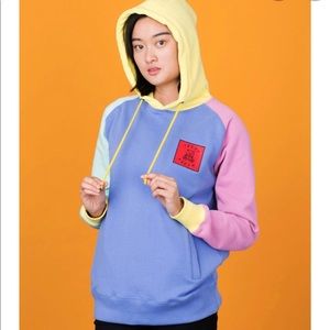 Teddy fresh color block hoodie